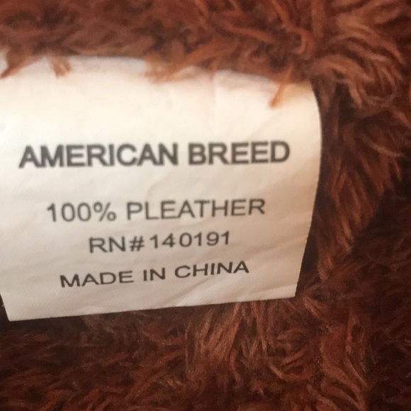 NWT American Breed ladies size S brown pleather jacket - Picture 6 of 6